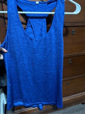 Blue Racerback Tank Top - Women